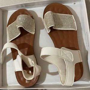White sandals